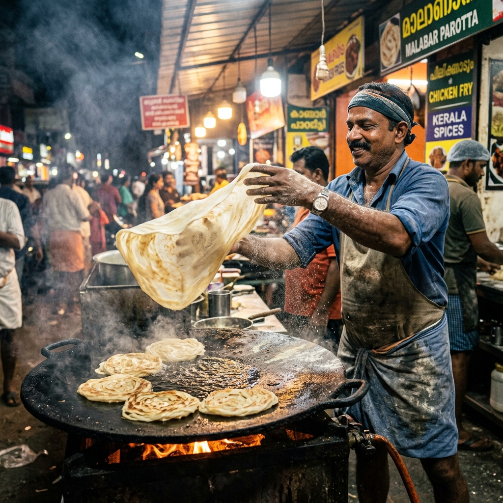 Flaky Malabar Parotta